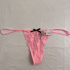 Smart and Sexy pink string thong panty L
